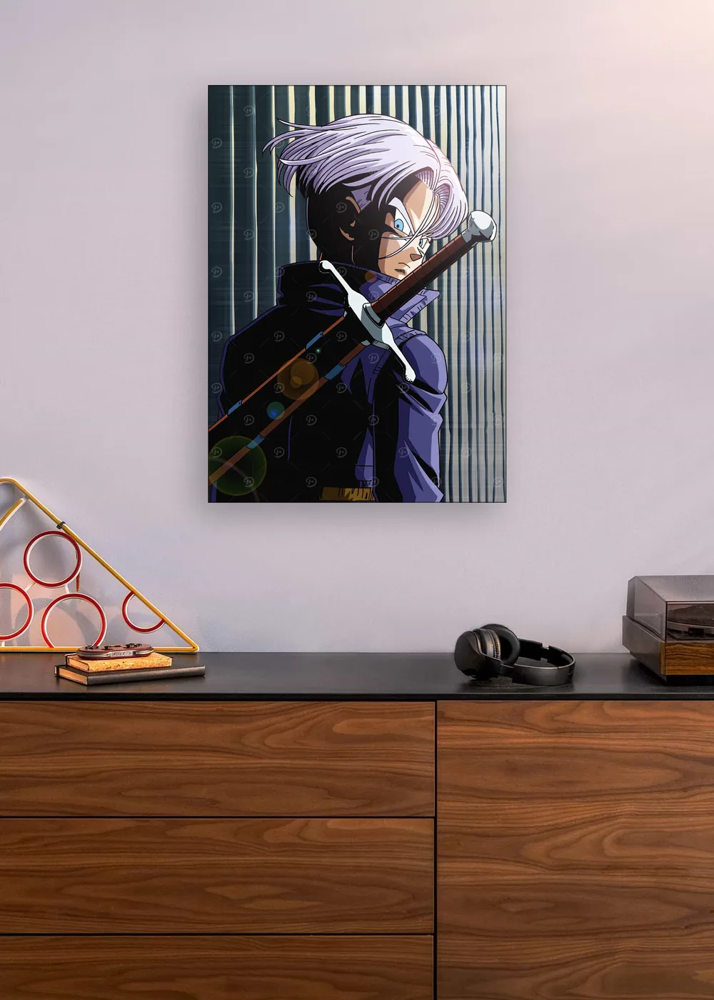 Dragon Ball Z: Retrato Épico de Future Trunks em ambiente