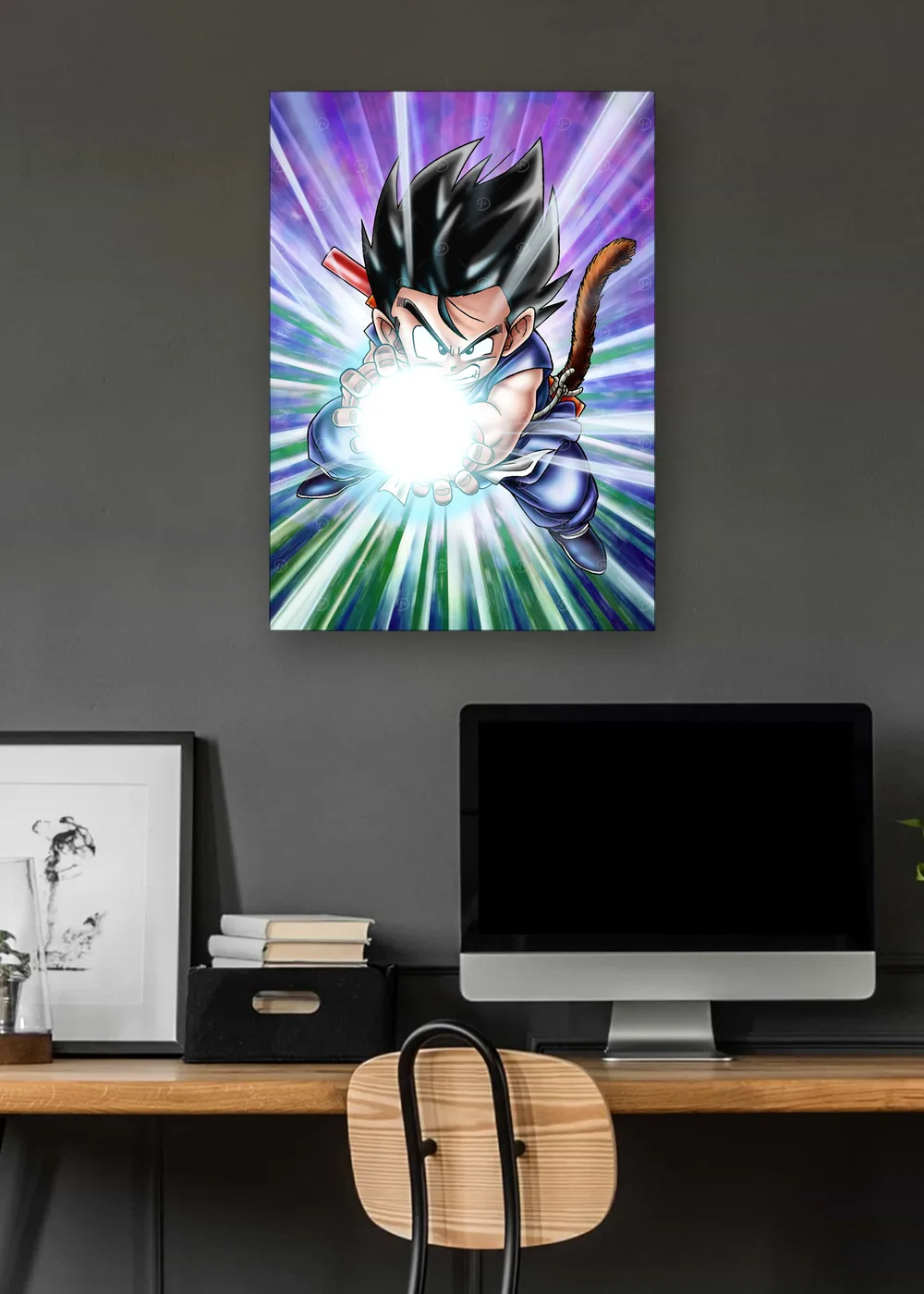 Dragon Ball: Goku Carregando o Kamehameha